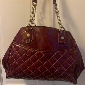 Burgundy MAXX New York signature handbag